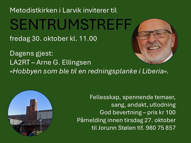 Sentrumstreff fredag 30.oktober